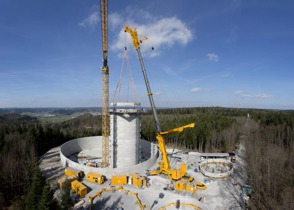 Liebherr Ltm At Crane Erects World S Tallest Wind Turbines