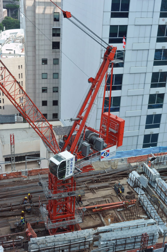 Potain MCR 295 builds CapitaSpring skyscraper in Singapore ⋆ Crane ...