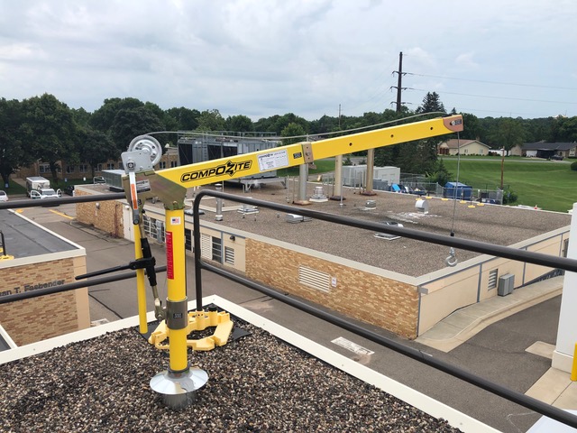 OZ Lifting Davit Crane Installed on Hospital Rooftop ⋆ Crane Network News